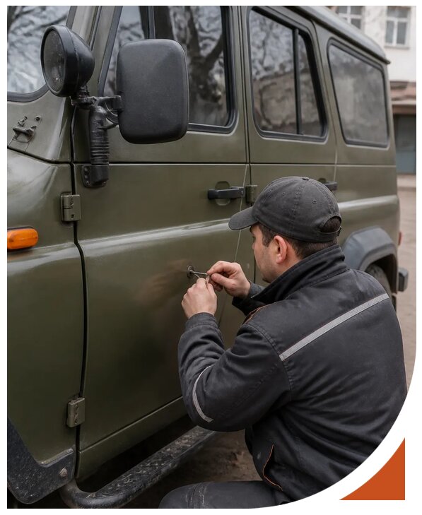 Профессиональное вскрытие автомобиля УАЗ без повреждений в Гагарине